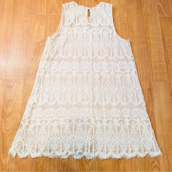 Speechless Women’s Ivory Sleeveless Lace Shift Dress size XL - Picture 7 of 8